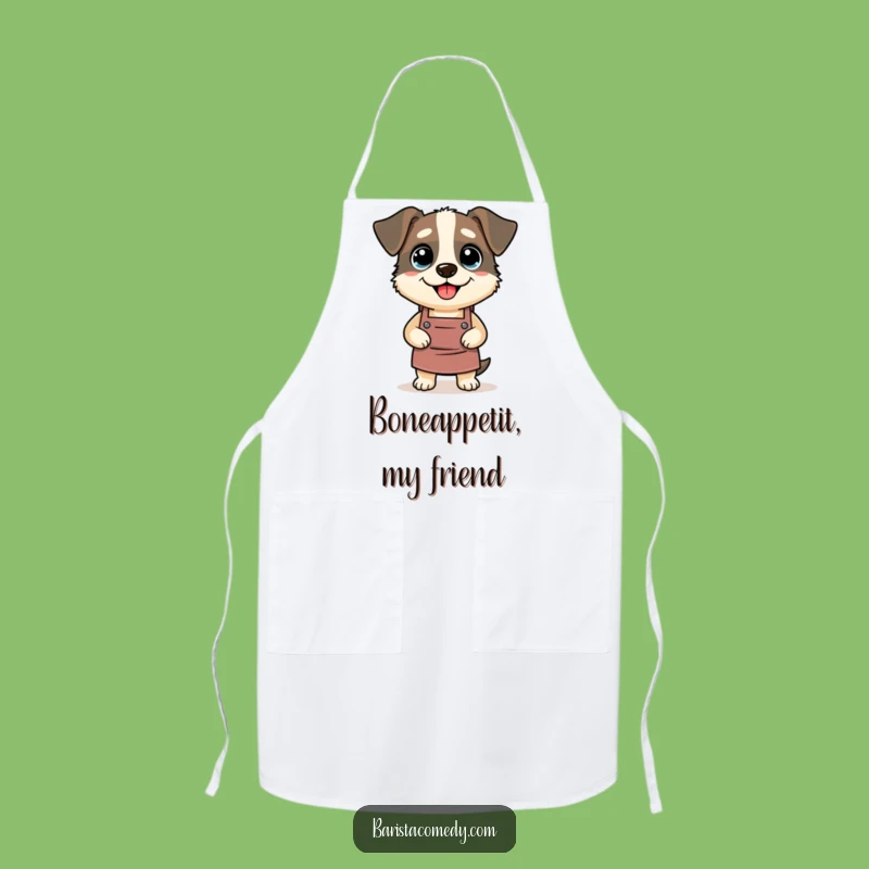 Funny Dog Barista Apron: Comical Kitchen Accessory for Coffee Lovers