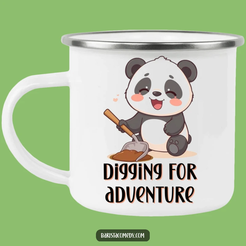 Funny Giggling Panda Camping Mug: Adventure & Coffee Gift!