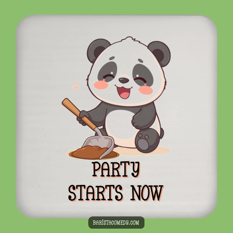 Funny Giggling Panda Drink Coaster: Protect Surfaces with Charm!