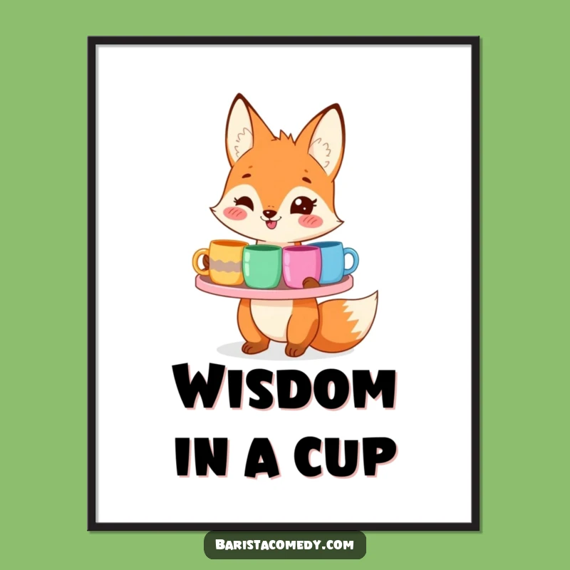 Funny Smiling Fox Poster: Add Whimsy to Your Walls Gift!