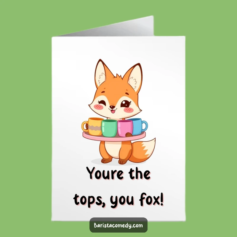Free Printable Fox Congrats Card - Cheerful Mug Holder, Funny Downloadable