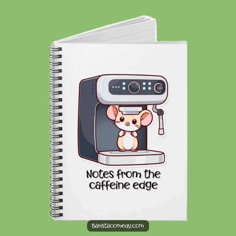 Funny Mouse Peeking Notebook: Jot Down Ideas with This Hilarious Coffee-Themed Journal