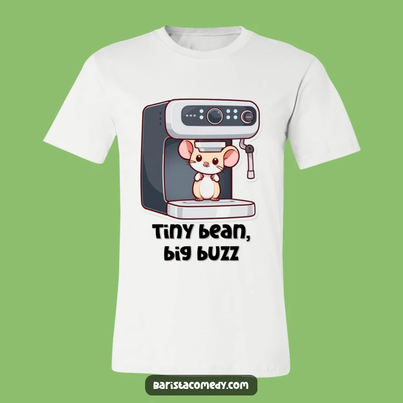 Funny Mouse Peeking T-Shirt: A Whimsical Coffee Enthusiast Tee for Humor Lovers