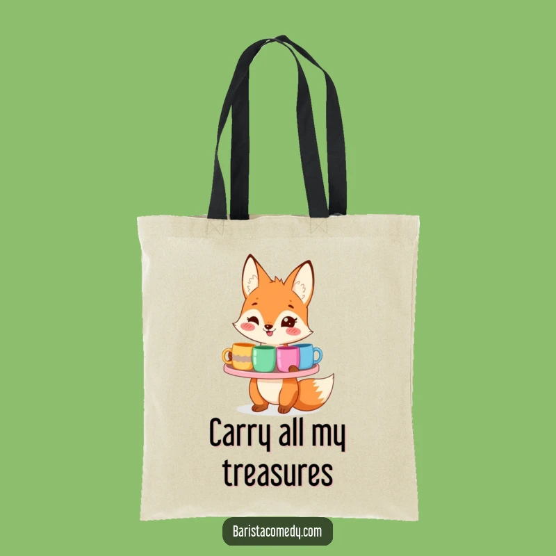 Funny Smiling Fox Tote Bag: Carry Your Essentials with Cheer!